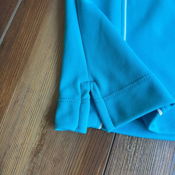 Slazenger Women’s Turquoise Blue Golf Polo with White Piping Short Sleeve Size S - Picture 7 of 10